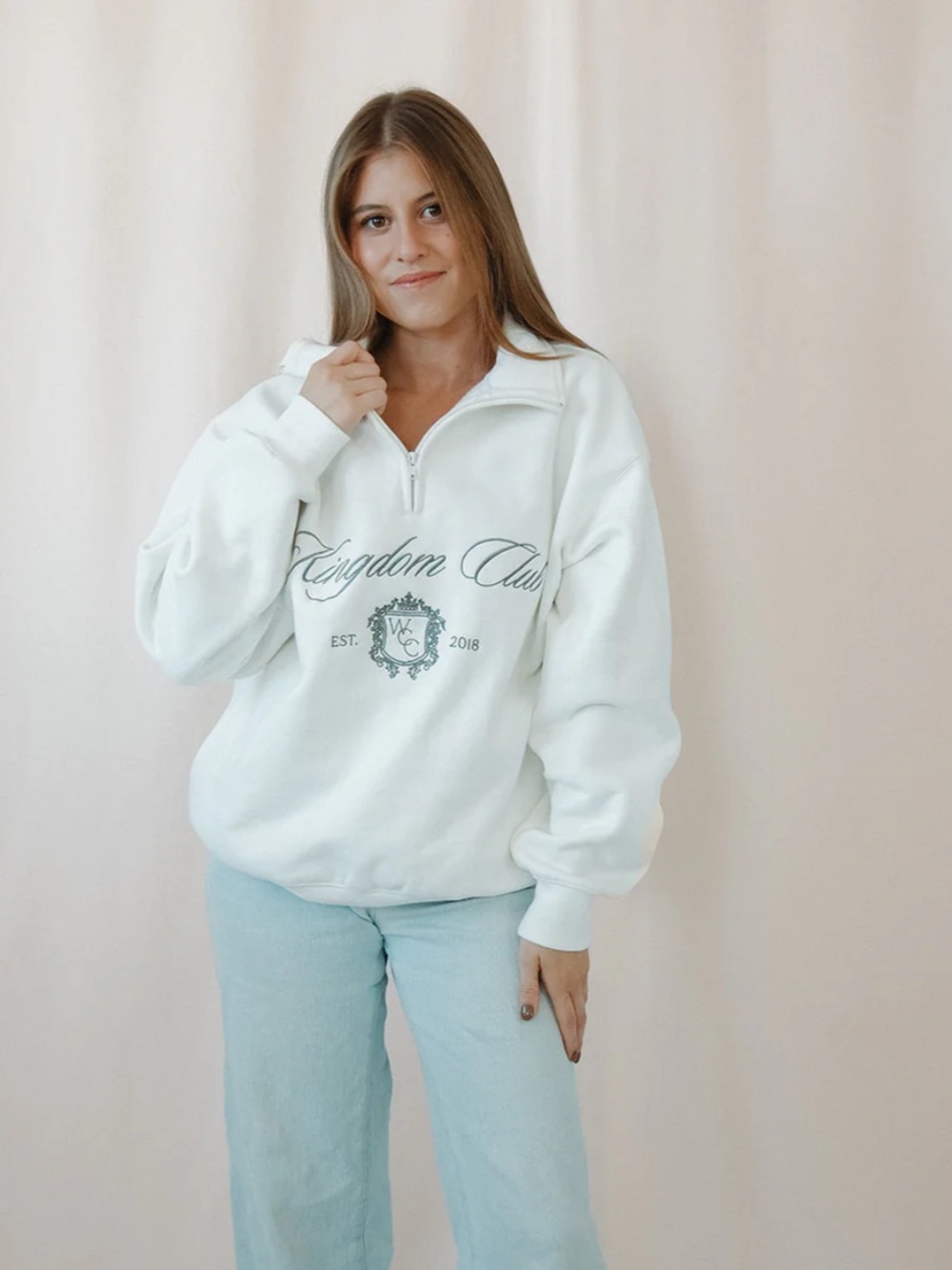 West Coast Catholic -  Kingdom Club Half Zip Sweatshirt